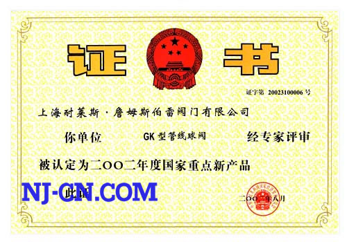 2002年度国家重点新产品奖